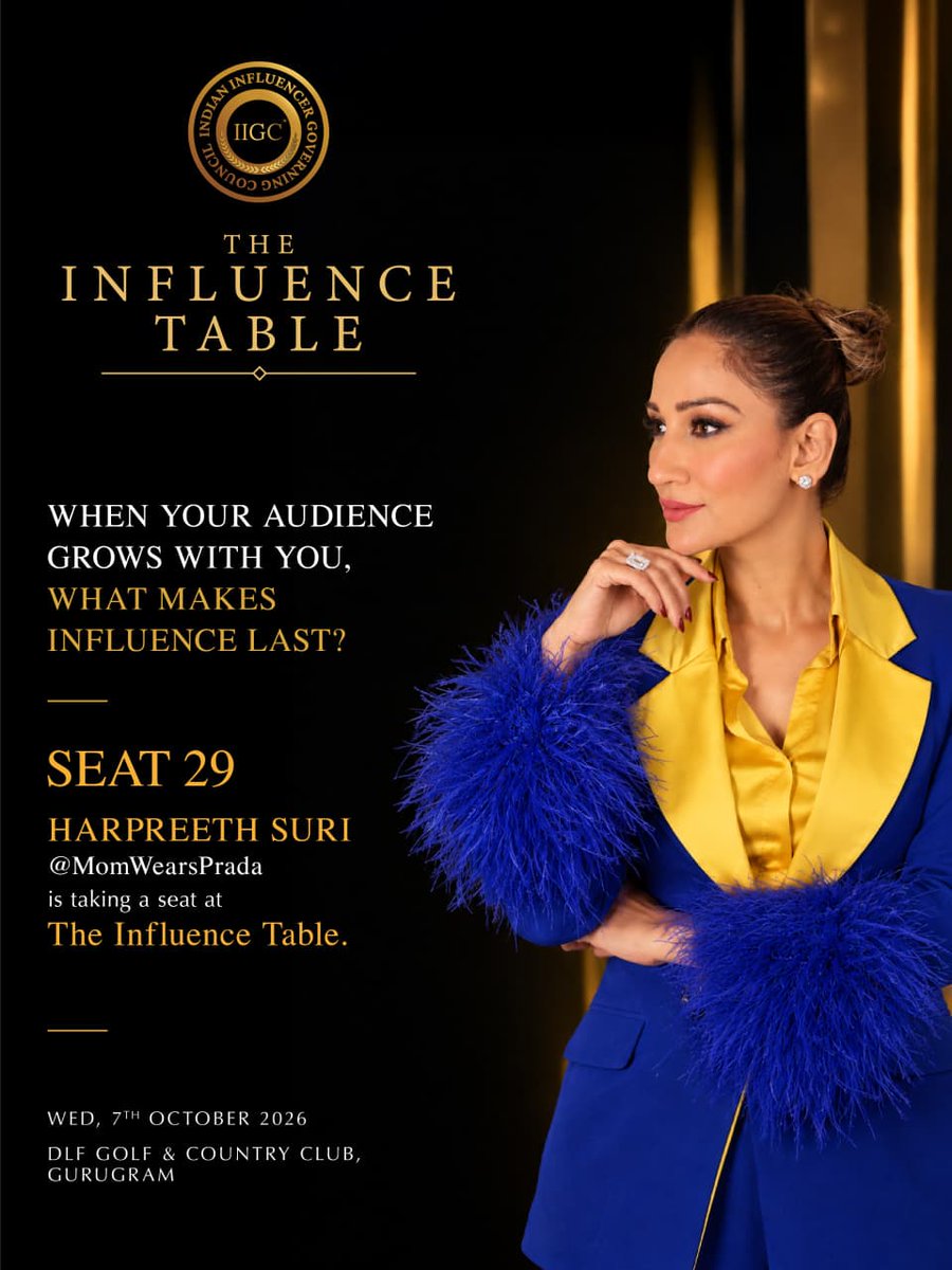 IIGC_official's tweet photo. HARPREETH SURI | MOMWEARSPRADA
She brings the perspective of a creator whose content, audience and influence have evolved alongside different stages of life.
We’re looking forward to bringing that creator perspective to the table.
#TheInfluenceTable #IIGC #InfluencerMarketing https://t.co/oWdQQ9K2vC