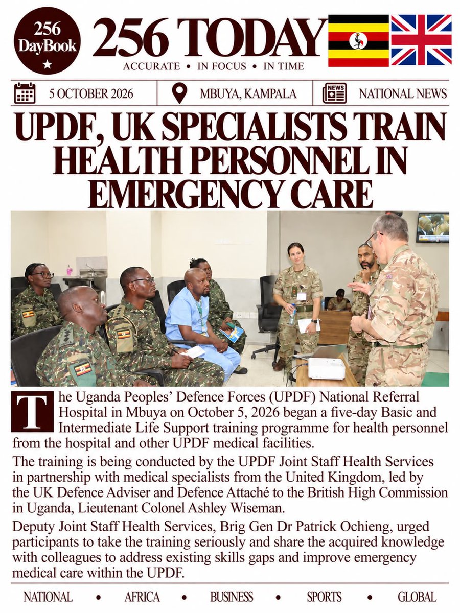 256daybook's tweet photo. OCTOBER 6, 2026   #256today @GovUganda @KagutaMuseveni @PoliceUg @MODVA_UPDF
 #trending #news #ugandanewstoday #updf #newsupdates #uganda #fyp https://t.co/lU1a2F8dWK