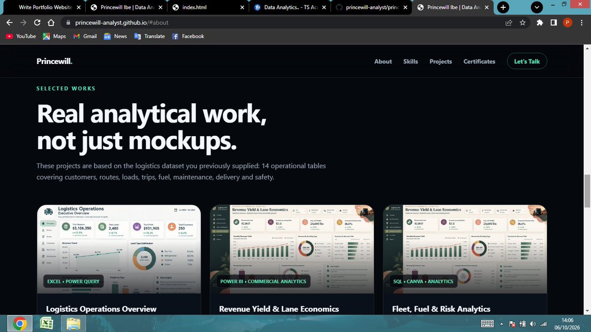 Princewill7Ibe's tweet photo. I just created my website and hosted it on GitHub, it's still a work in progress and still need to update it with various files and projects. I thank God for His Grace. 
Check it out - https://t.co/LG4EnHYBGD
@TechSphereAcad 
@ezekiel_aleke https://t.co/FNwcG3lWLw