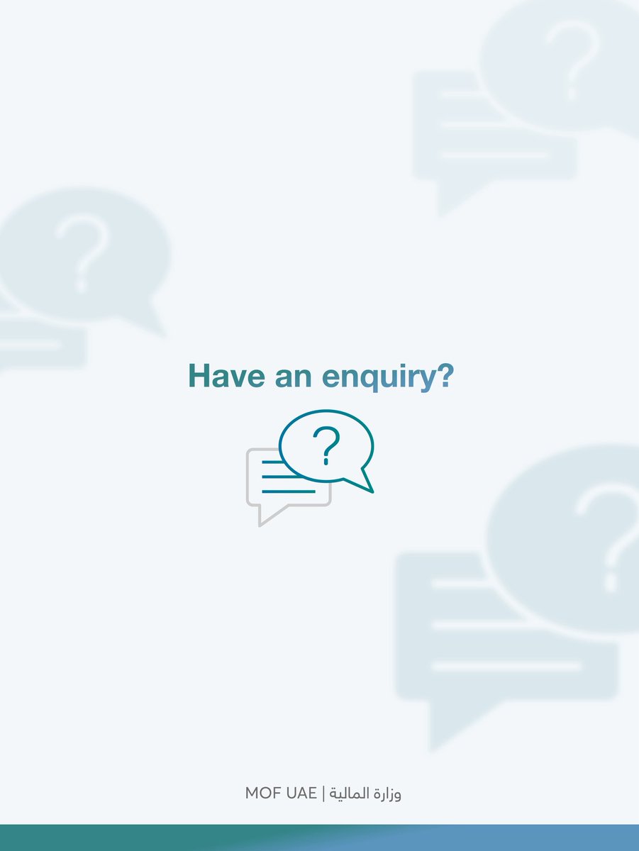 MOFUAE's tweet photo. The Ministry of Finance offers the Smart Enquiries Service, designed to help you get quick answers and access the right support with ease.
#MoFUAE
#AskSmarter https://t.co/6bVqZRN8An