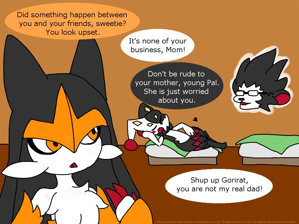 Leo3oooX's tweet photo. People asked for a part 2 (for some reason)

Sure, why not? I love drawing Palworld.

I doubt this will turn into a series, so one more comic can't hurt.

Enjoy.

 #PalWorld #dupin #lapure #verdash #flaracle #icelyn https://t.co/KrQQK0FD8H