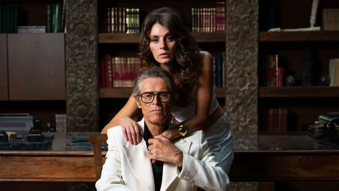 ThatHollywood's tweet photo. Willem Dafoe is putting on an affair most-decadent in The Birthday Party. 

Watch the trailer: https://t.co/iajfUJMH9K https://t.co/xXUDBtS64M