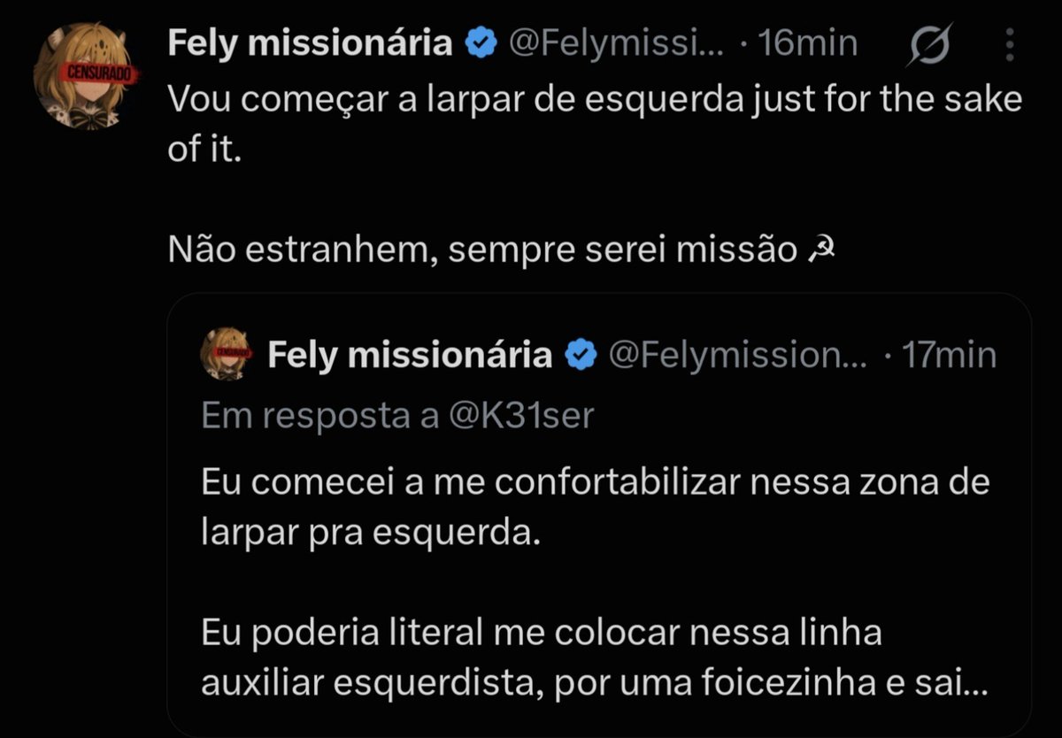 TropicalScv1ad's tweet photo. @VSENYlA @Felymissionaria Amg, é só tentava de enganar pra ganhar voto https://t.co/qDQLubZsri