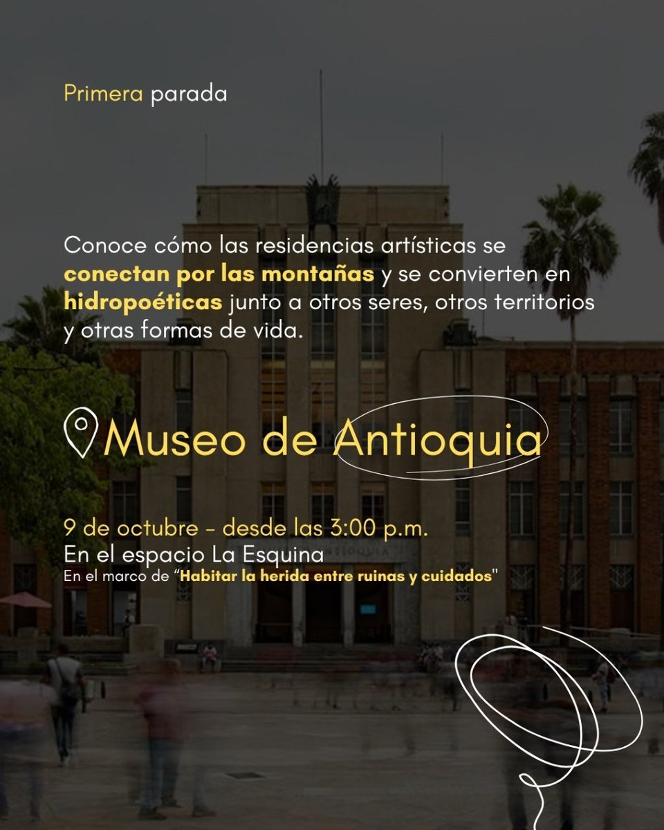 platohedro's tweet photo. ⛰️ Todo al mismo tiempo, en todas partes. Esta semana Conectadxs por la Montaña llega a Medellín con exposiciones, encuentros, conversaciones y procesos creativos. 🌿
📍 Museo de Antioquia · Alianza Francesa · MAMM
📲 Sigue a @platohedro y descubre toda nuestra programación. https://t.co/0rm3T4YsUr
