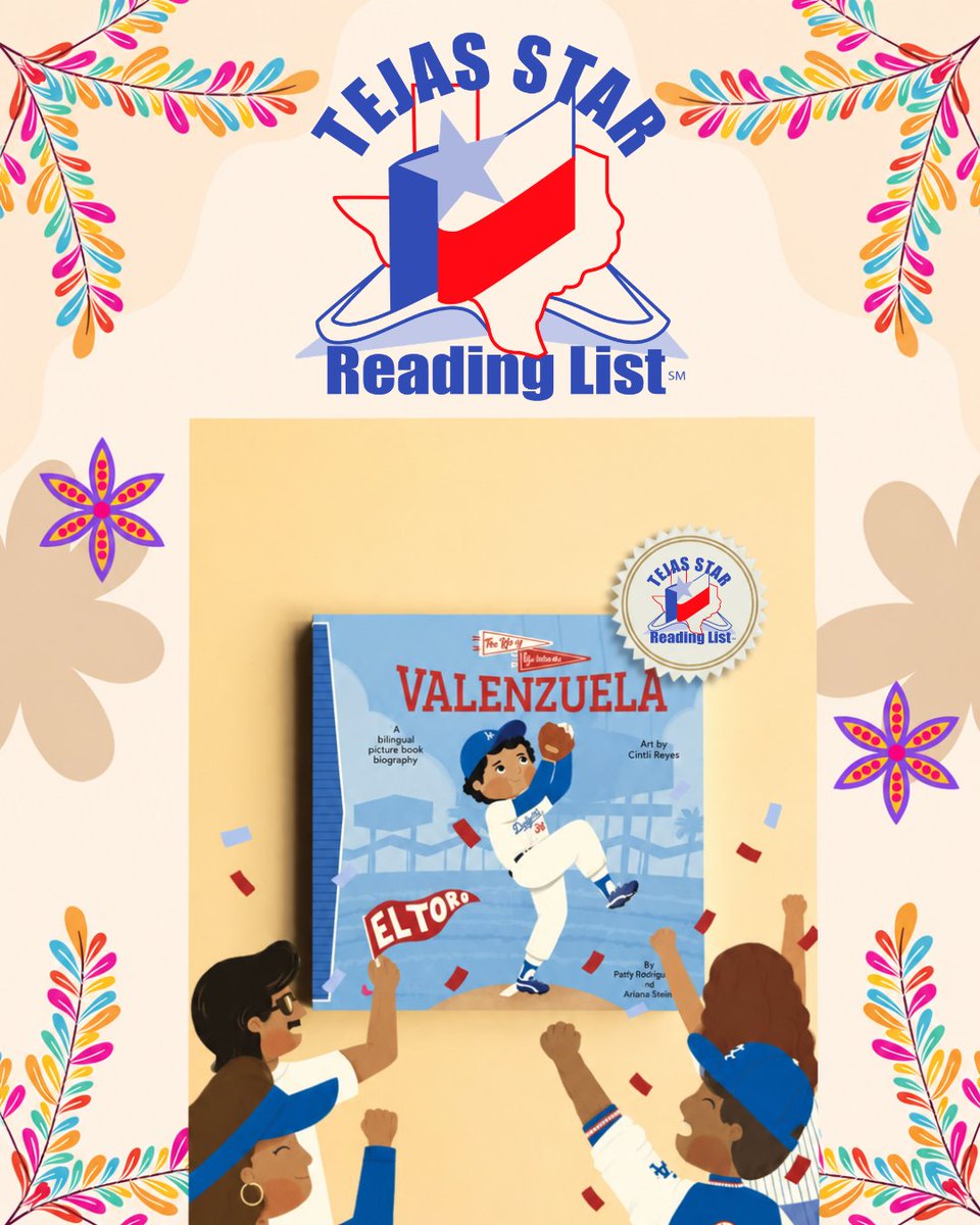 TXLA's tweet photo. Continuing our Hispanic Heritage Month series with The Life of/La vida de Valenzuela, written by Patty Rodriguez &amp; Ariana Stein and illustrated by Cintli Reyes.

Explore more: https://t.co/OtdyWmhiyE

#TXLibraries #HispanicHeritageMonth https://t.co/lRSIsYVsk9