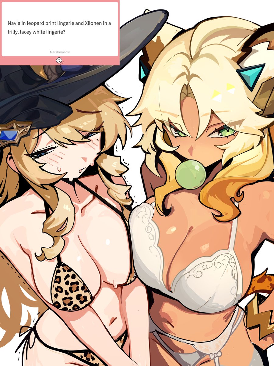 Distrbeachboy's tweet photo. Navia + Xilonen sketchh https://t.co/ucfcKJozJi