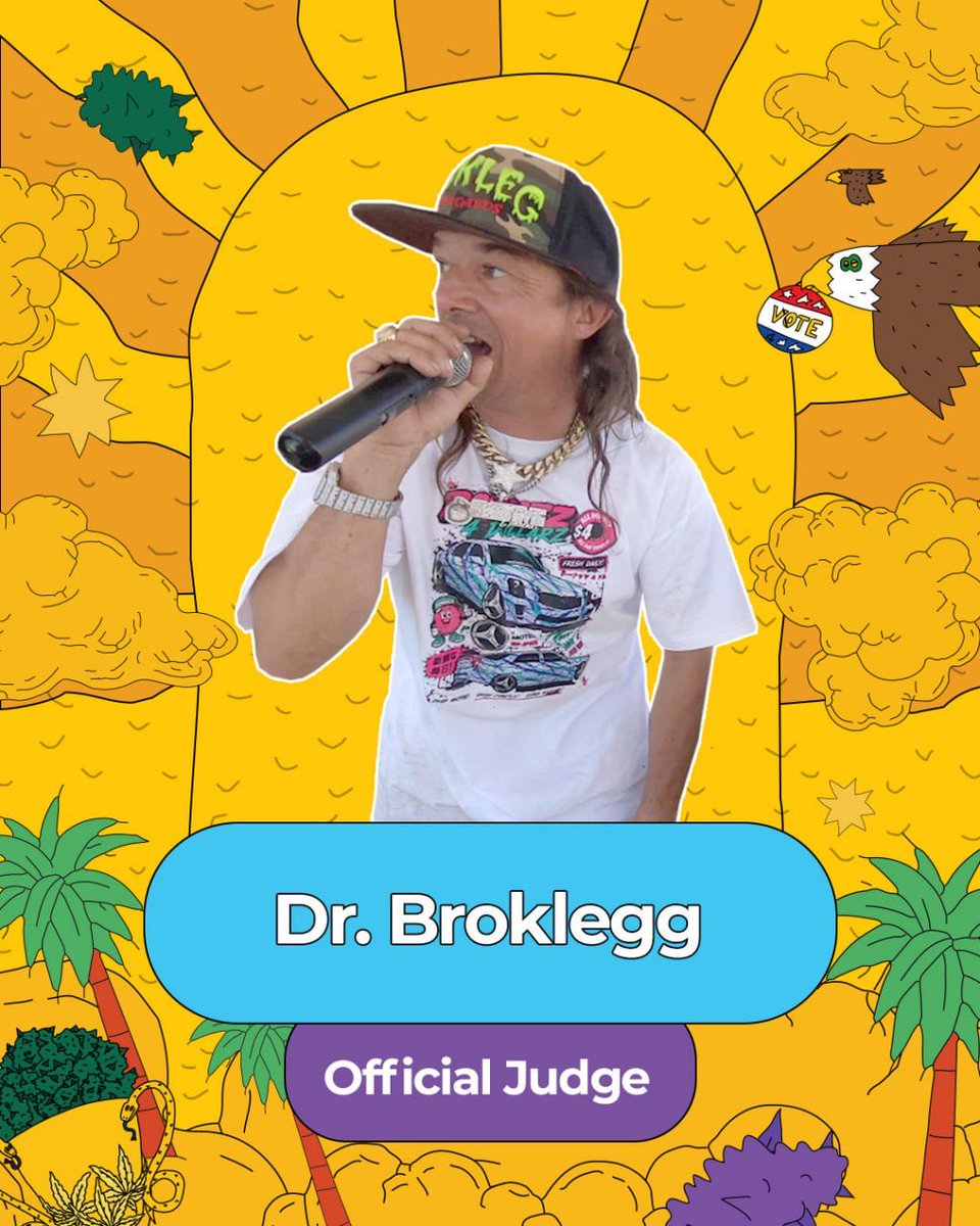 AAutoflower_cup's tweet photo. New to the AAC judging panel: Dr. Broklegg 🏆
Slactavis creator. 22+ awards. Founder of the Hollywood Hemp Museum and Donutz4Dollarz.
Welcome to the table!!! https://t.co/9wW1mZGA2O