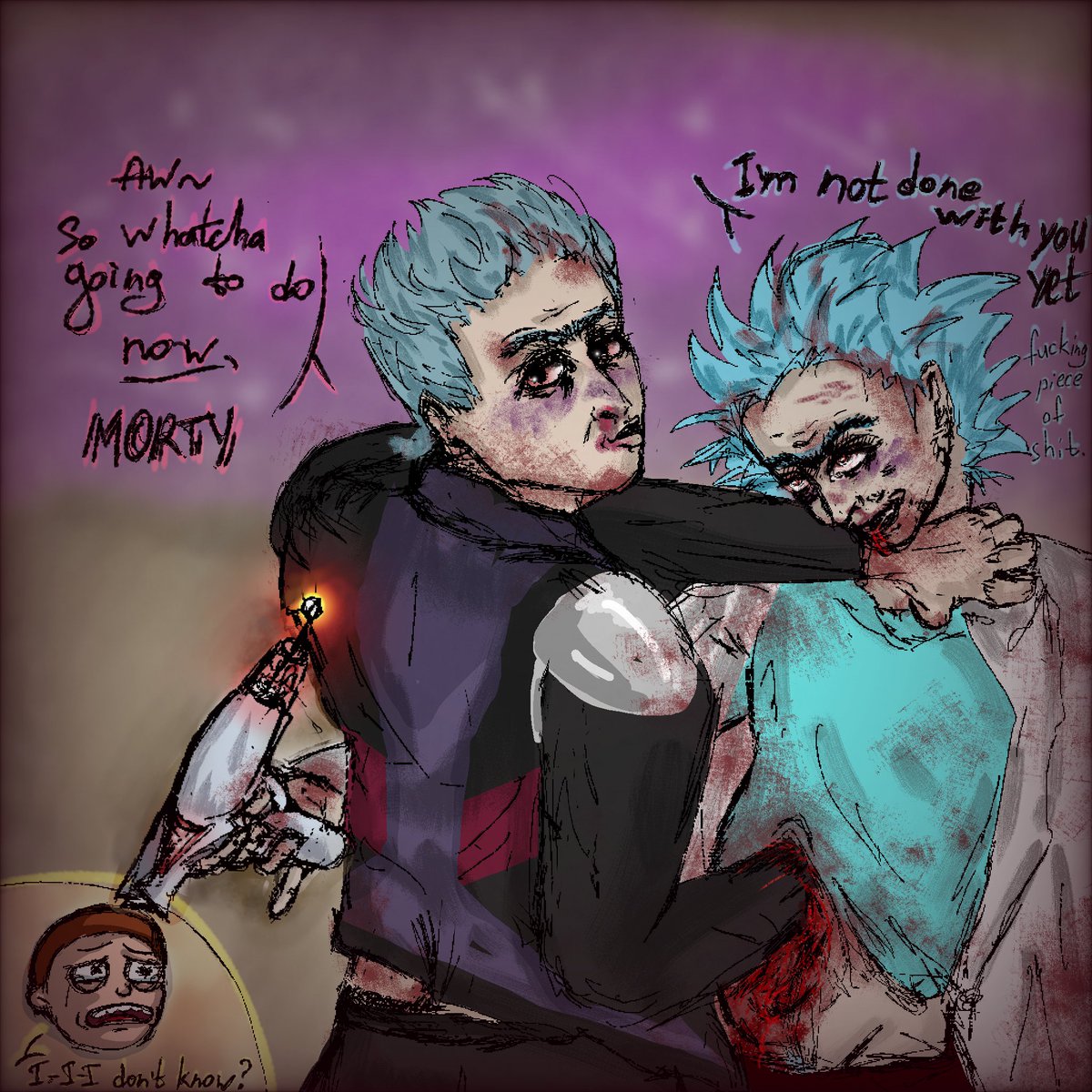 808Booba808's tweet photo. Oh look what do we have here☺️
#rickandmorty #primerick #ricksanchez #mortysmith #sketch https://t.co/9vX9qUl0on
