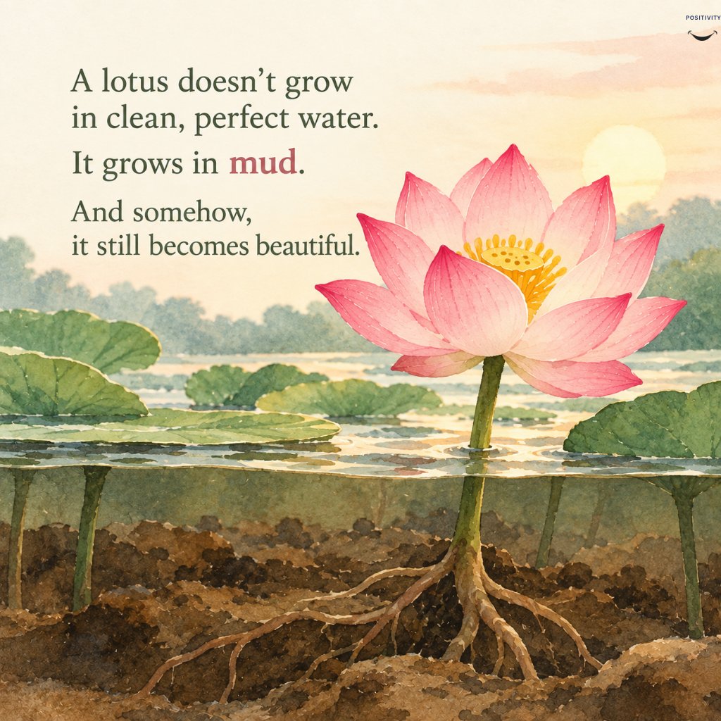 PositivitySaid's tweet photo. Your mess is part of the growth.

Hard seasons can feel like nothing is moving, but some of the deepest growth happens where no one can see it yet. The things you wish you could skip may be the very things shaping you into someone stronger. Don't be ashamed of where you are right now, because your story is still unfolding.