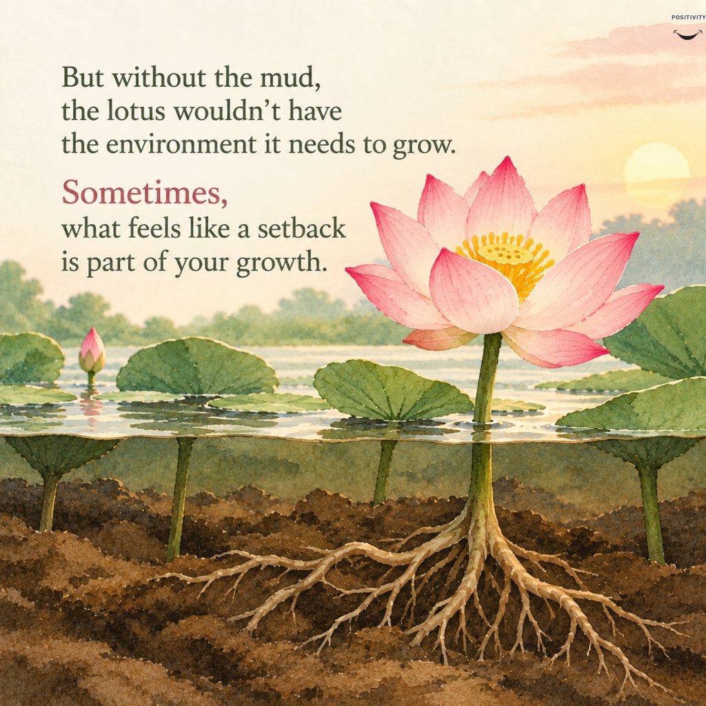 PositivitySaid's tweet photo. Your mess is part of the growth.

Hard seasons can feel like nothing is moving, but some of the deepest growth happens where no one can see it yet. The things you wish you could skip may be the very things shaping you into someone stronger. Don't be ashamed of where you are right now, because your story is still unfolding.