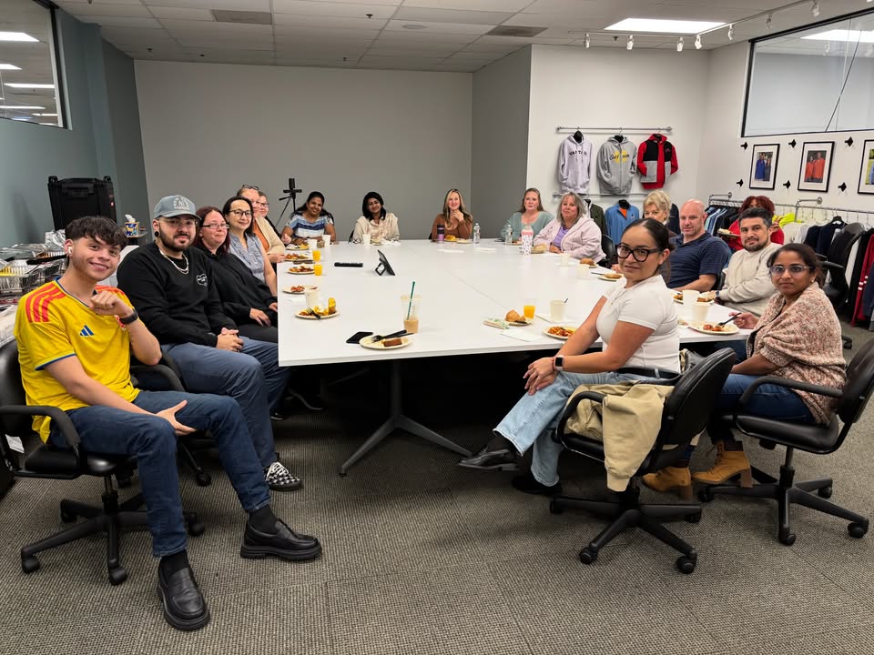 vantageapparel's tweet photo. Celebrating Customer Service Week with a special breakfast for our Vantage team! ☕🥐

We’re grateful for the dedication, care, and support our team brings every day to create a great experience for our customers.

#CustomerServiceWeek #VantageApparel #TeamVantage https://t.co/ozUAoBSeB6