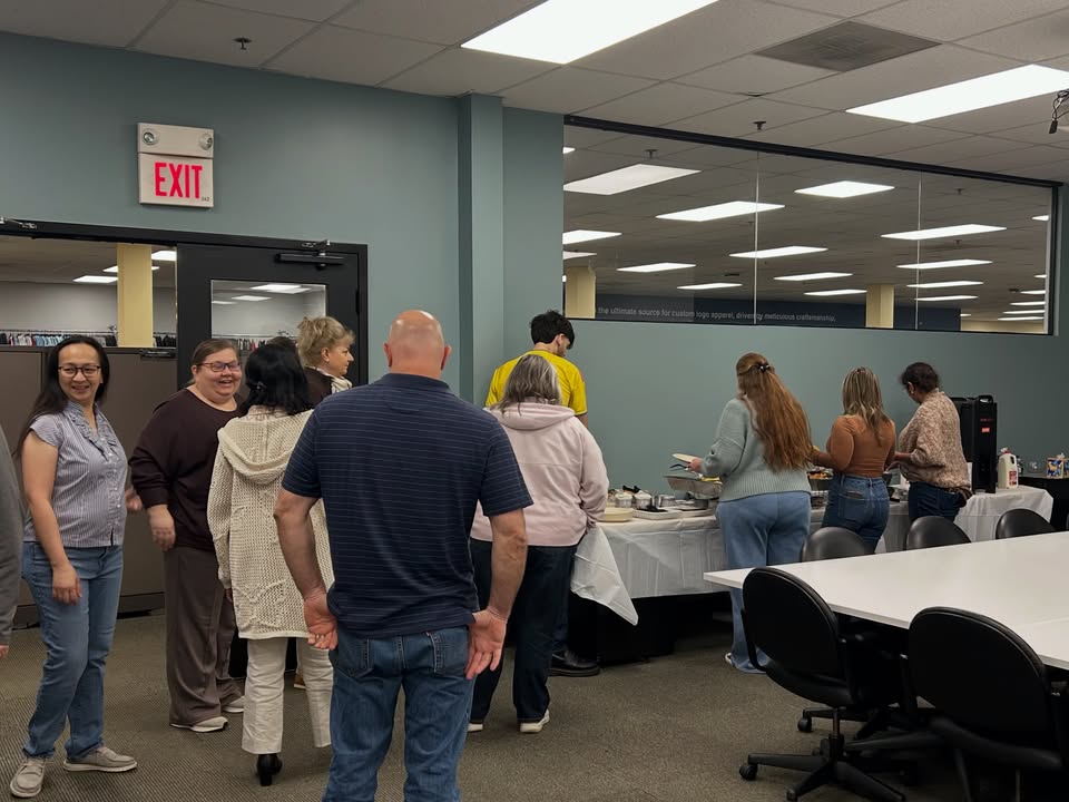 vantageapparel's tweet photo. Celebrating Customer Service Week with a special breakfast for our Vantage team! ☕🥐

We’re grateful for the dedication, care, and support our team brings every day to create a great experience for our customers.

#CustomerServiceWeek #VantageApparel #TeamVantage https://t.co/ozUAoBSeB6