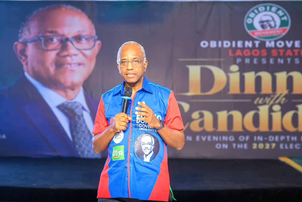 funsodoherty's tweet photo. I spent Sunday evening with His Excellency, @PeterObi and other NDC Lagos Candidates hosted by the incredible members of the Obidient Movement Lagos.

One thing is clear: We share one mission: to build a country and city that work for the people who live here every day.

I remain grateful for the vision and leadership of our presidential candidate. I appreciate all those who show up with conviction and all those who worked behind the scenes to make the evening possible.

The work continues and together, we move.

FD

Ó ti yá.