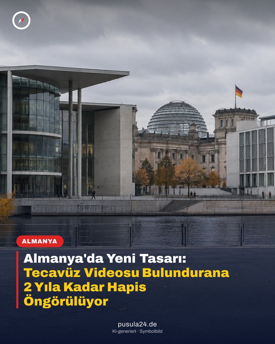 Pusula24de's tweet photo. Almanya’daki tasarı, tecavüz videosu bulundurmayı iki yıla kadar hapisle cezalandırmayı öngörüyor. Deepfake ve GPS cihazlarıyla takip de düzenlemenin kapsamında. Sizce mağdurları korumak için en etkili adım hangisi? #Pusula24 #DijitalŞiddet https://t.co/66V6aywcdd