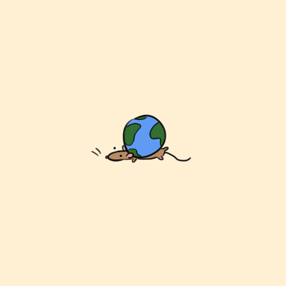 Linwailz's tweet photo. day 6 - earth rat 
current mood 
#rattober #beansrattober #rattober2026 https://t.co/ahVCNIZqnE