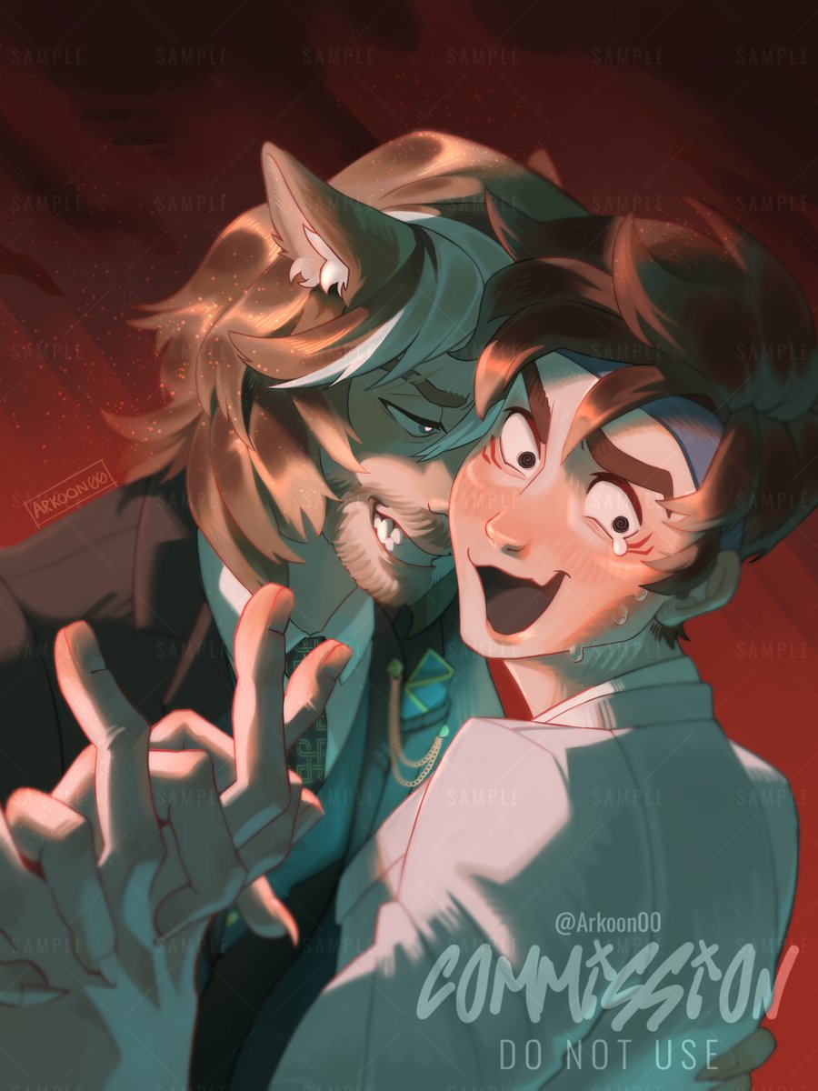 Arkoon00's tweet photo. A dangerous dance 😼🩸
Finished commission for @AlecoSchneider , I loved how this idea turned out! #guapoduo #queridinhosduo https://t.co/HdNHIy8JNj