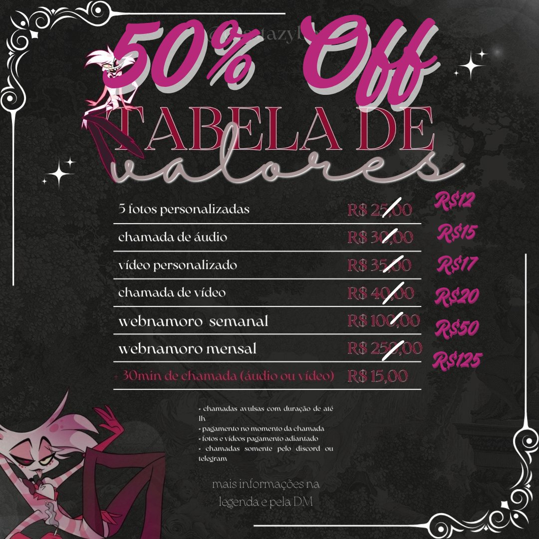eczsstasyboy's tweet photo. ✨️ dia 10 é meu aniversário e tô fazendo promoção de 50% dos servicinhos que faço por aqui (chamadas, fotos, vídeos personalizados etc) ✨️

✨️ para mais detalhes é só chamar na dm no twitter ✨️ https://t.co/euCVeisCND