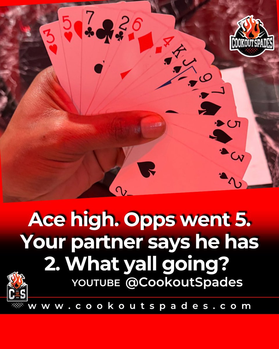 CookoutSpades_'s tweet photo. #HandOfTheWeek spades can lead at anytime. What yall going?
#Spades https://t.co/qK9iubfN2a