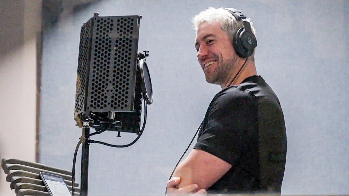 WWE's tweet photo. We Believe In Joe Hendry! 🙌

Follow @joehendry into the recording studio for an exclusive look at the making of his album “Beyond Belief" available everywhere NOW! 

@WWEMusic 
ALBUM 💿: https://t.co/OVEhR9AEh4 
BTS ▶️: https://t.co/bNTv1vFYtS https://t.co/GLxHYabIqm