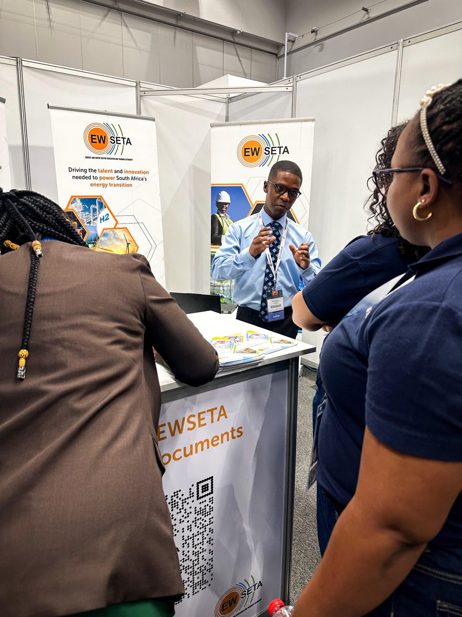 ewseta's tweet photo. As Day 1 of #WINDABA2026 closes, the conversation continues. Visit EWSETA at Stand 24 and connect on skills, opportunities and careers.

#EWSETA #YouthInEnergy https://t.co/f6vKy8Nmbi