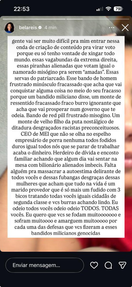 gabimayo's tweet photo. Eu tô assim de saúde, por isso q não consigo virar voto. Não tenho mais paciência com quem escolheu ser burro. https://t.co/eZQKjZbmJS