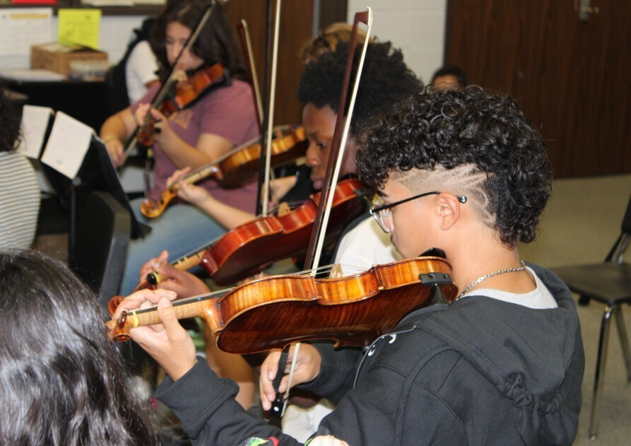 SpringWoodsHigh's tweet photo. The Spring Woods High School Orchestra is being led by Mr. Marcos Altamirano this year! The orchestra is sounding amazing! https://t.co/wZPr5fqkRf