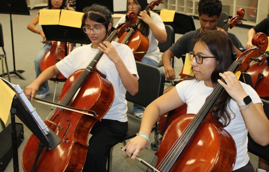 SpringWoodsHigh's tweet photo. The Spring Woods High School Orchestra is being led by Mr. Marcos Altamirano this year! The orchestra is sounding amazing! https://t.co/wZPr5fqkRf