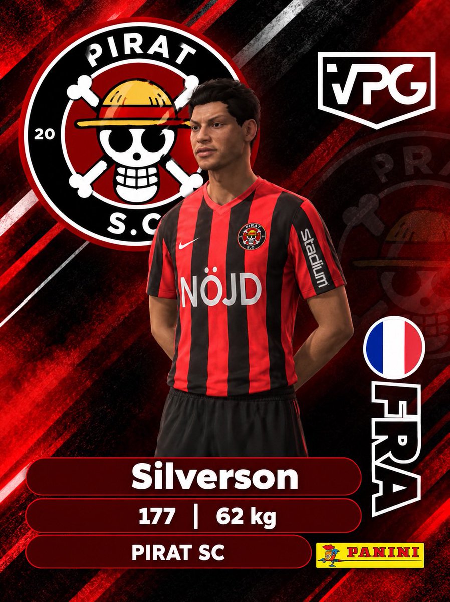 Pirat_SC's tweet photo. 🚨 THE FIRST ONE. 🚨

🏴‍☠️ PIRAT SC accueille sa toute première recrue.

🔒 SILVERSON
🎯 MDC

Le premier pirate est à bord.
Et ce n’est que le début… 🌊

WELCOME TO PIRAT SC, SILVERSON. 🏴‍☠️

#PIRATSC #FC27 #ProClubs https://t.co/DN3uUByvXh
