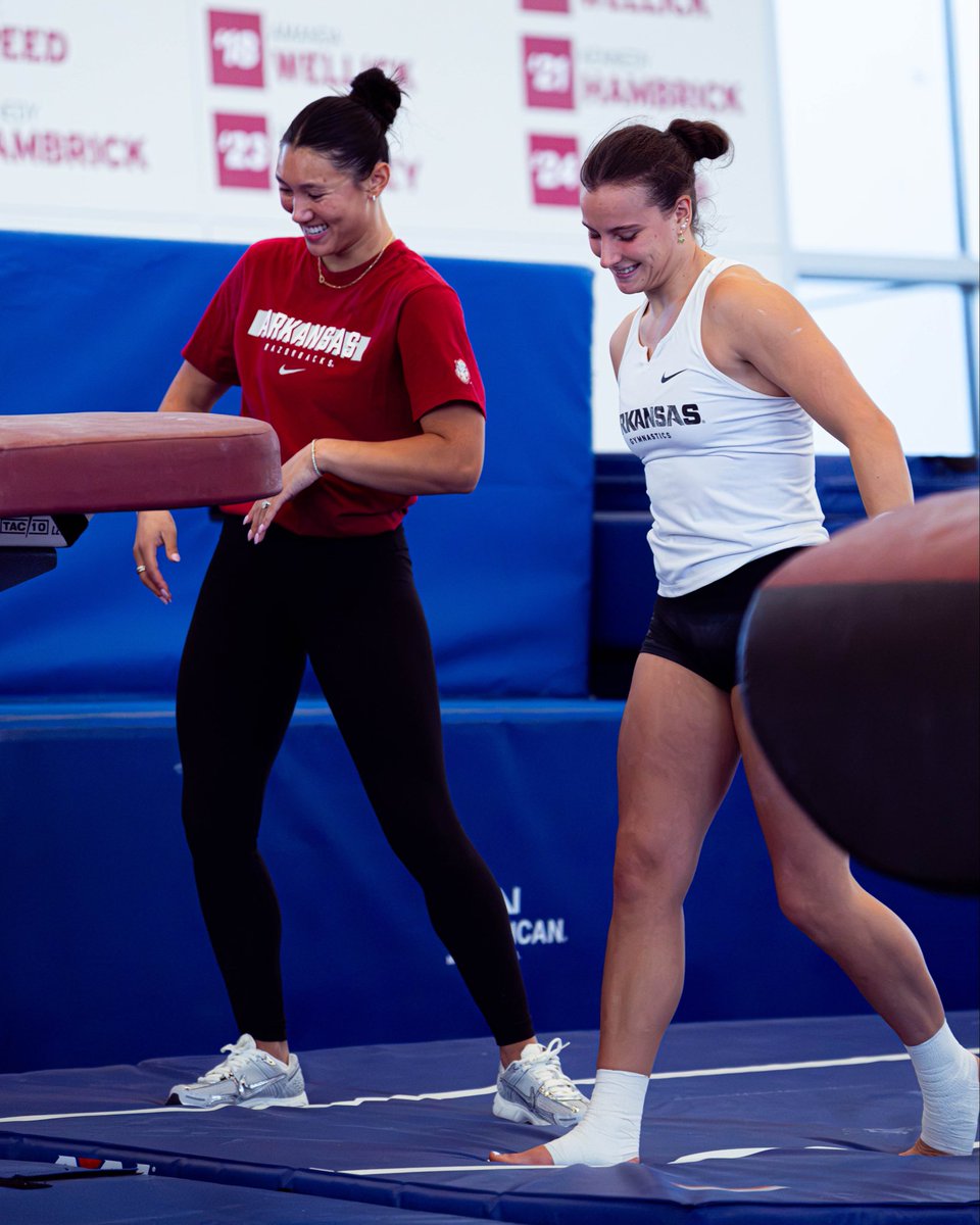 RazorbackGym's tweet photo. Happy National Coaches Day to the four best in the biz! 🐗

We can’t thank you enough for all the work you do to make us better in the gym and out ❤️ https://t.co/ZQU6tI8ftu