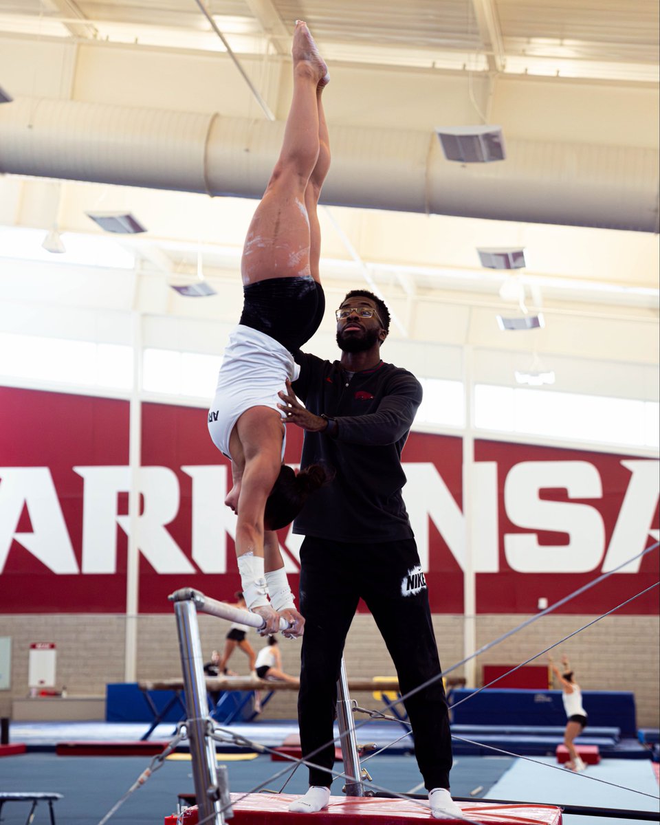 RazorbackGym's tweet photo. Happy National Coaches Day to the four best in the biz! 🐗

We can’t thank you enough for all the work you do to make us better in the gym and out ❤️ https://t.co/ZQU6tI8ftu