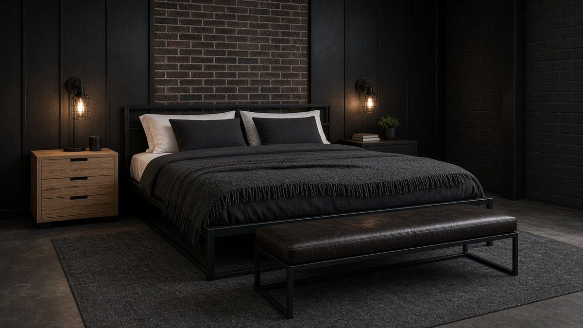 CowboyWren's tweet photo. Industrial bedroom. Five things, then stop.

Steel platform bed. One cage sconce. Graphite rug. Charcoal wool throw. Metal nightstand tray.

Try 1 room — $0.99
https://t.co/ZUel1ZUpM5

As an Amazon Associate, Man Decor earns from qualifying purchases. https://t.co/gCwJ5C8lfZ
