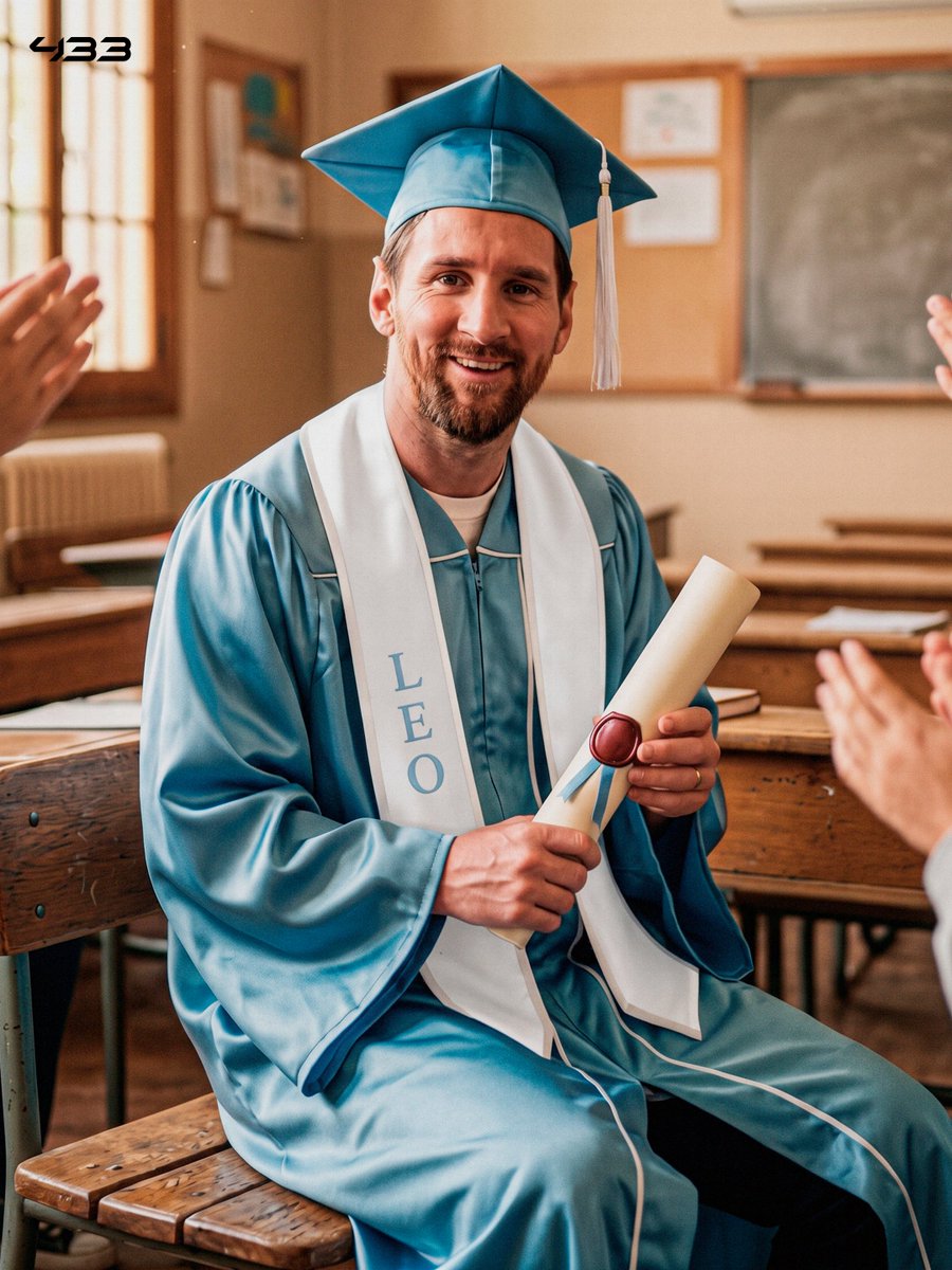 433's tweet photo. 𝐅𝐑𝐎𝐌 𝐍𝐎𝐖, 𝐈𝐓'𝐒 𝐃𝐎𝐂𝐓𝐎𝐑 𝐋𝐈𝐎𝐍𝐄𝐋 𝐌𝐄𝐒𝐒𝐈 🎓😏

Messi was today awarded the 𝗛𝗜𝗚𝗛𝗘𝗦𝗧 𝗛𝗢𝗡𝗢𝗥𝗔𝗥𝗬 𝗗𝗘𝗚𝗥𝗘𝗘 from the University of Buenos Aires. 🎓

The decision to award Messi the honorary doctorate was 𝗨𝗡𝗔𝗡𝗜𝗠𝗢𝗨𝗦𝗟𝗬 approved, as the Superior Council recognized Messi's career and his representation of Argentina. 🇦🇷

His career “is a model of excellence, perseverance, humility, and ethical behavior, and a constant dedication to the cause of Argentina,” the university said in a statement. 👏

𝑫𝒐𝒄𝒕𝒐𝒓 𝑳𝒊𝒐𝒏𝒆𝒍 𝑴𝒆𝒔𝒔𝒊. 🎓