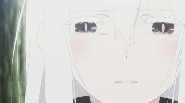 Screen_Takes's tweet photo. Hey maybe this is why Echidna acts so cold and distant to her during the trials, but then cries when Emilia finds herself. She needs to hate Emilia otherwise doing the Ordeal is going to be tough. But Echidna, Puck, Fortuna, they all start seeing the vessel is her own person https://t.co/OM1bksFdWh