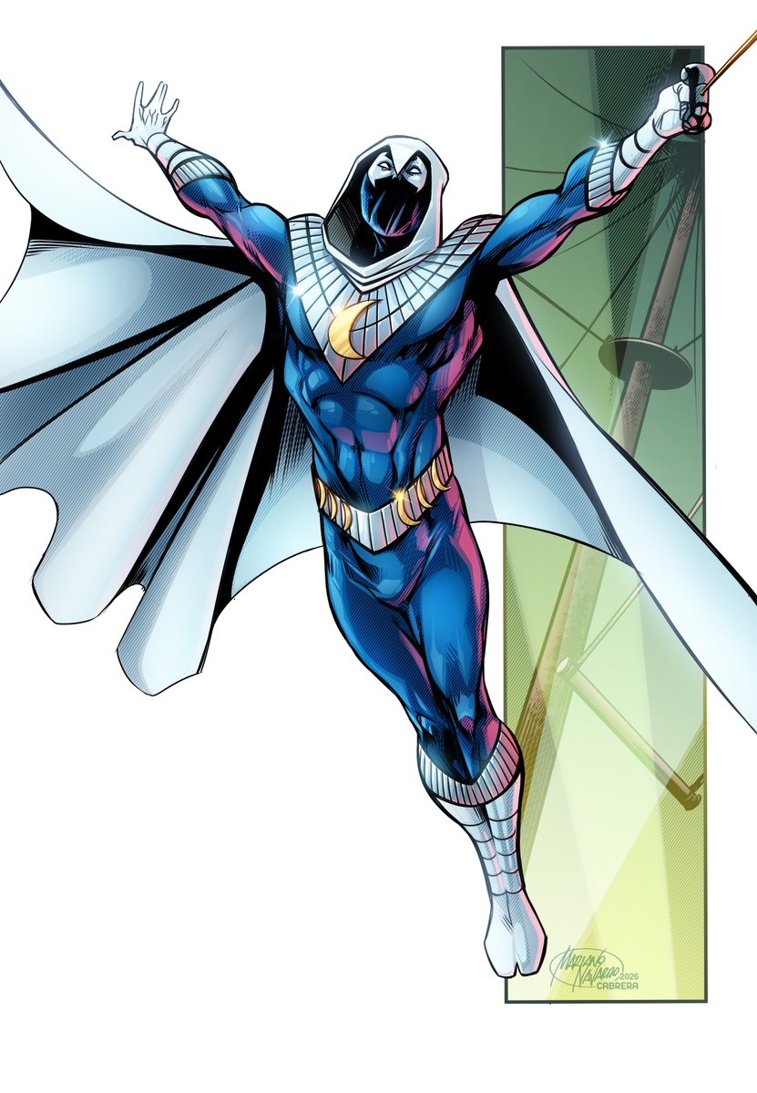 MarianoPNavarro's tweet photo. @CabreraColor @DCOfficial @MarvelComicsHQ @earth9602 @MonarchDafey @ManFirestorm @DavesComicHero @BackintheBronze @rholmes0520 @XMen90sCovers @bckomix @DailyMutantsX @BringBackLSH @marvelinthe80s @DCinthe1980s @Marvel_DCcomic @SteveChung1968 @SpidermanNotes @deanetts @skeezix161 @oldarmycomicfan @DKnight9630 @RaidenKozmik @BCKOMIX196190 @SalazarKnight @odhurt @JackKirbyMuseum @JonathanJColton @RickBla60573172 @willhuhges @FrankMorrell17 Amalgam Comics was a 1990s DC/Marvel joint experiment fusing both universes into a third one, populated by fused characters.

Here's our take on MOONWING, Nightwing/Moon Knight amalgam.

Art by @MarianoPNavarro
Color by @CabreraColor

1/2 https://t.co/tuv5u8eg7I