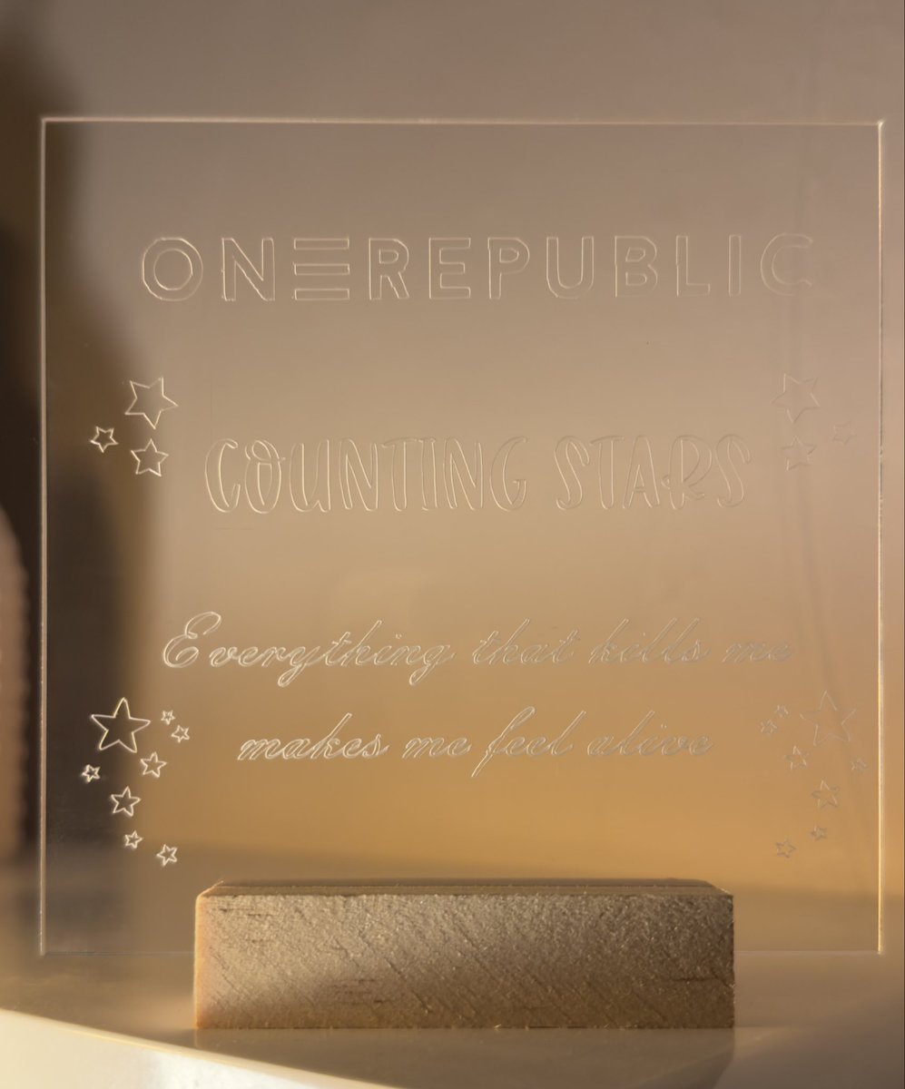 SinaLxr's tweet photo. ✨ „Everything that kills me makes me feel alive“ ✨

I came up with something new again and engraved. I am satisfied with the result. 🥰

@OneRepublic @RyanTedder 

#onerepublic #ashleyclarkofficial #bestband #countingstars #selfmade https://t.co/XUMIx2e27p