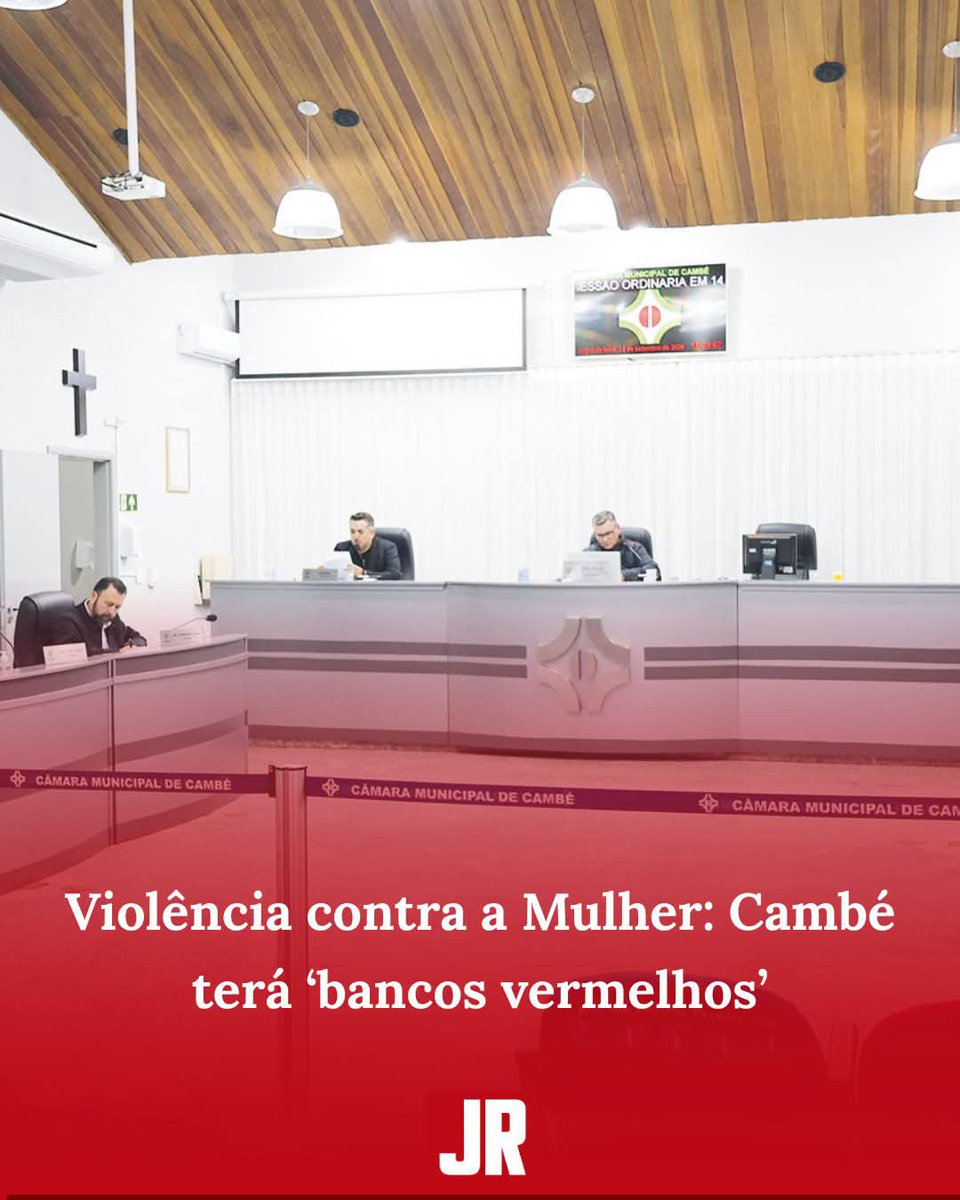 JR18ANOS's tweet photo. Violência contra a Mulher: Cambé terá ‘bancos vermelhos’
Projeto criado na Itália serve como alerta contra a violência contra mulheres e meninas; Câmara aprovou e Executivo sancionou
LEIA:
https://t.co/63pYKumJm3
#JR #umjornalregional #cambe #violenciacontraamulher https://t.co/E43LLb7fP2