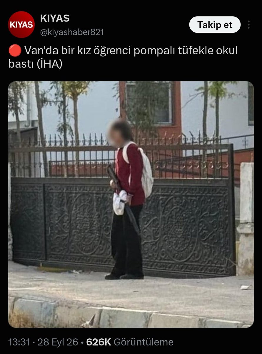 otizmspektrum31's tweet photo. Şu olayın üstünden 1 hafta geçti bu sefer de başka kız okula bıçakla saldırı düzenledi. İnsanlar bu ortamda okula çocuklarını nasıl göndersin azizim?

KIZLARINIZI EĞİTİN

KIZLARINIZI EĞİTİN

KIZLARINIZI EĞİTİN https://t.co/TIlrFGwRSO