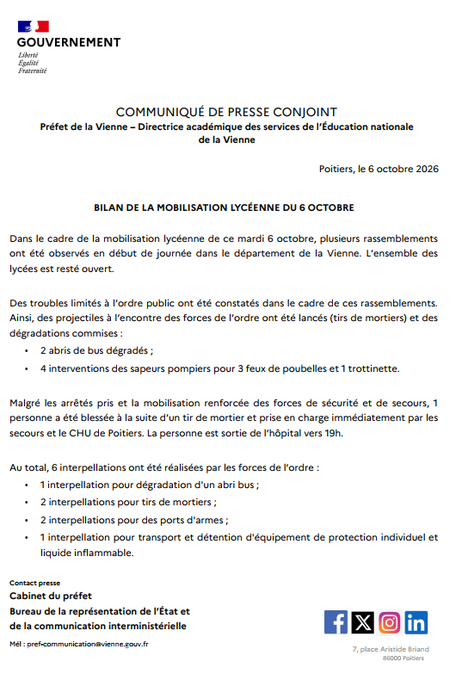 Image de l'actu de Préfet de la Vienne