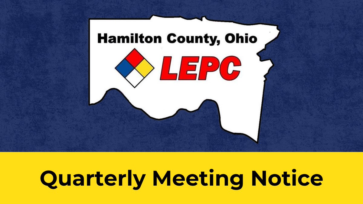 HCEMA's tweet photo. FYI: The Hamilton County Local Emergency Planning Committee (LEPC) will hold their quarterly meeting next Wednesday, 10/14/26 at 9:00 AM at 111 Tri County Pkwy, Cincinnati, OH 45246. For more information about the LEPC, visit https://t.co/uU5d7kuctQ. *Repost with date correction* https://t.co/rpx05zu9m5
