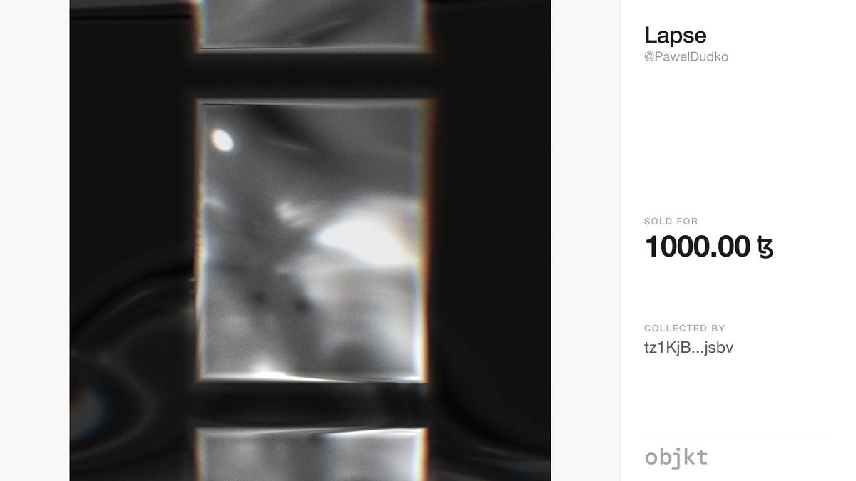 PawelDudko's tweet photo. LAPSE SOLD! ❤️‍🔥

Congratulations and huge thanks to the Anon Collector. Feel free to reach out, if you have any questions or you'd like a teleburn.

I'd also like to thank @Shendrik_NFT, @MCHX17, @ilyabliznets and the @accomparts team for the invitation to the Searching for Balance exhibition. It was a nice challenge to face the topic and a great pleasure!

What a day!