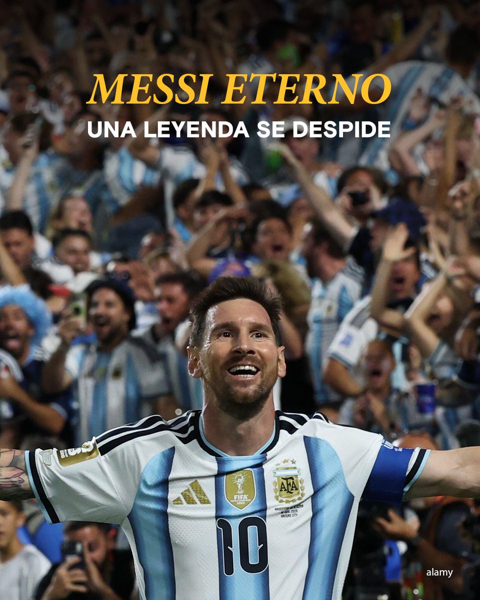 HistoryLA's tweet photo. ⚽️Tras más de 20 años jugando para la selección argentina, hoy se retira Lionel Messi, campeón mundial sub 20, campeón de los Juegos Olímpicos, bicampeón de la Copa América y Campeón del Mundo en 2022.

🏆 207 partidos jugados, 125 goles y 68 asistencias lo convierten en el jugador con más presencias, más goles y más asistencias en la historia de la Albiceleste. Números que reflejan la dimensión de un legado histórico que difícilmente vuelva a repetirse.

#LionelMessi #Messi #Fútbol #Historia #History