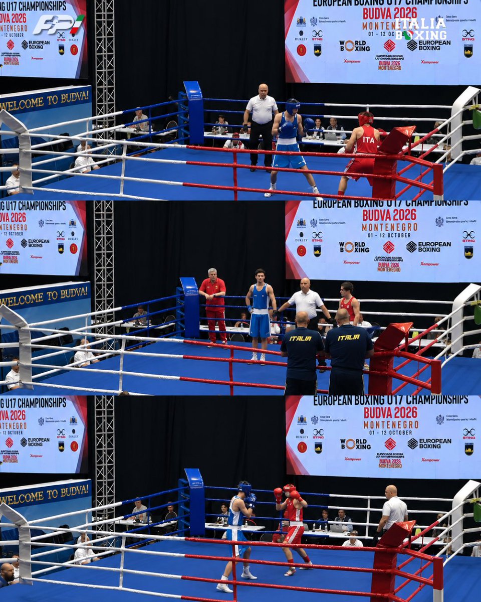 FPIBoxe's tweet photo. 🥊🏆 🇪🇺 European Boxing Championships U17 2026
🏟️ Buvda 🇲🇪 1-12 Ottobre
🥊 Itaboxing Match day 4 | 6/10
🥊Il nostro 70 Kg Niccolò Battaglia (0-5vs Tsimtsba 🇷🇺) si ferma agli ottavi
🥊🔥🇮🇹 Forza Italia Boxing team
#Itaboxing #Boxe #Boxeo #Pugilato #Boxing https://t.co/0BECdMDf0p