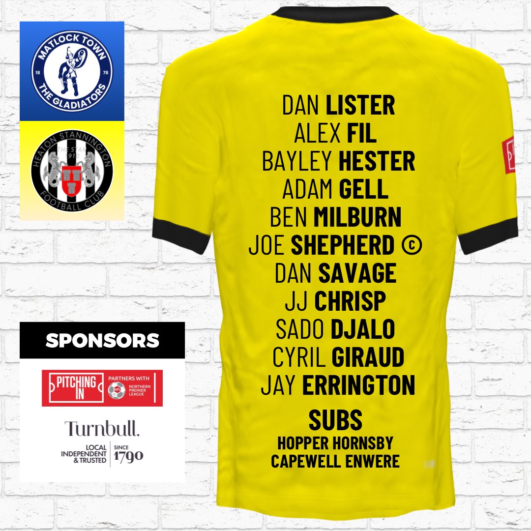 Heatonstan's tweet photo. 🟡TEAM NEWS🟡
⬆️ Hester makes his full debut
🔙 Gell returns to starting line-up
👏 Errington makes his 50th start for the Stan
🔙 Capewell on the bench https://t.co/Q4O9YOFqUe