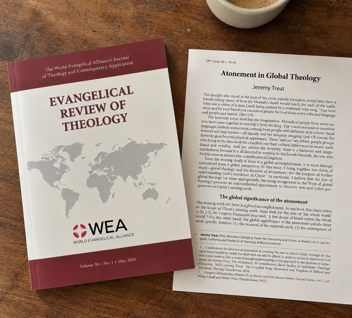 JeremyTreat5's tweet photo. I wrote a journal article about "Atonement in Global Theology."

My thesis: "Since the atoning death of Jesus is a global accomplishment, it is most fittingly understood from a global perspective."  

You can read it here: https://t.co/Ms6SalHB6e https://t.co/zyuFUOhnKN