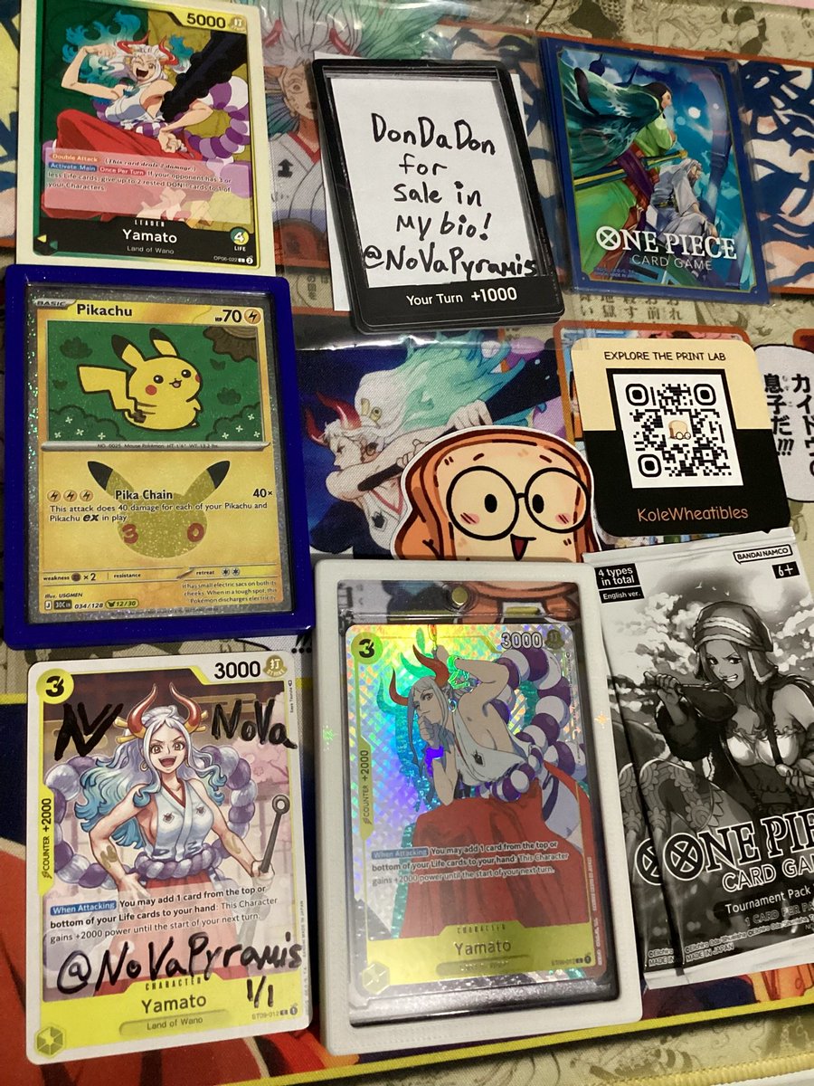 NoVaPyramis's tweet photo. PLEASE ENTER MY 2000 FOLLOWER GIVEAWAY‼️
(Cards, Wheatibles, DonDaDons, etc Pictured)
☀️🍞
1.) Retweet &amp; Like this post
2.) Follow @NoVaPyramis and @KoleWheat_Bread !
3.) Comment a picture of something you'd accept as a snack or drink at locals!
Ends on 10/16/26⏰
1 Winner
List⬇️ https://t.co/ZJ1wBtiwp7