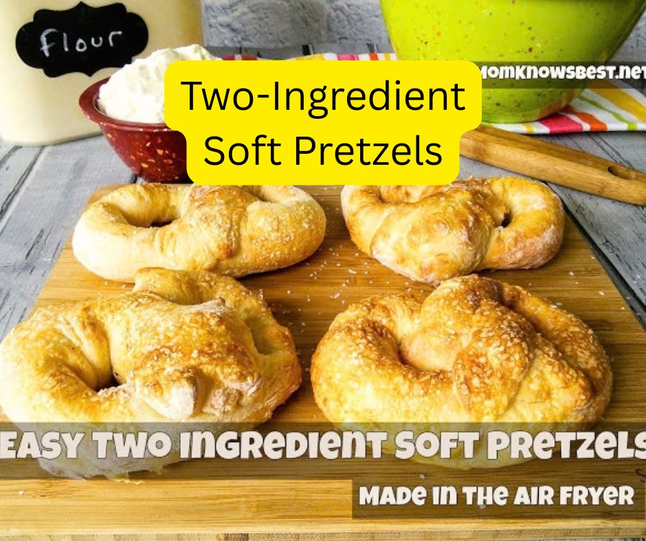 momknowsbest15's tweet photo. These soft-baked pretzels are so easy to make. You only need two ingredients. They bake up so soft in the air fryer or the oven. They are the perfect fall treat. ~ https://t.co/8xbMKtbVp9 
#softpretzels #homemadepretzels #airfryerrecipes #healthysnacks https://t.co/k9zXrCEQoV