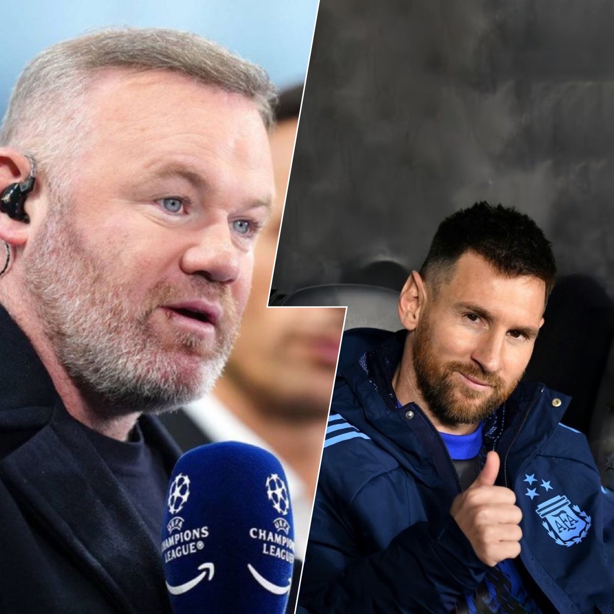 Joshua__Ubeku's tweet photo. 🚨💣🎙️| Journalist: “Would Lionel Messi make it into Manchester United’s historic squad?”

🎙️🗣️ Wayne Rooney: “Messi would walk into any squad in history. Don't ask stupid questions.” 🥵🔥 https://t.co/VeLZY48m4J