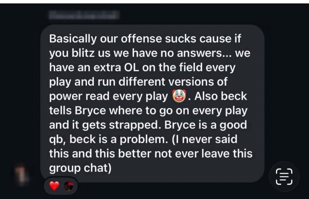 stoolpresidente's tweet photo. Listen do you want players in the group chat trashing the coaches?  Probably not.  But in the scheme of problems we got right now this doesnt even register.  We are 2-2.  There are major issues everywhere you look.   Im far more concerned with how Whittingham is gonna fix this team than punishing Zack Marshall for complaining about how shitty they are playing.   Its not exactly breaking news