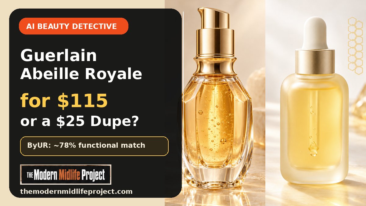 TheModernMidlif's tweet photo. $115 for Guerlainโor $25 for a functional alternative? ๐ฏ ByUR showed ~78% overlap in my ingredient-role comparison. Luxury experience or $90 savings?
https://t.co/28dmnUQy9C
#SkincareDupes #TheModernMidlifeProject #skin #skinprep #beauty #beautygirl #skincare #beauty #genx https://t.co/ZCzdClP2Ff