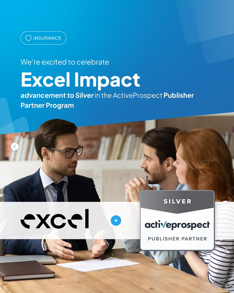 activeprospect's tweet photo. 🥈 We’re excited to recognize 360Connect and Excel Impact as ActiveProspect Silver Partners: https://t.co/7TslcLvmSp
Looking for trusted lead sources? Explore our Publisher Partner Program today.
#silverpartner #leadgeneration https://t.co/0YnOHrV1u3